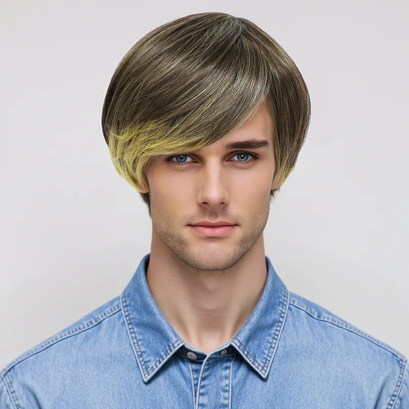 Play as a foreigner, European and American wig, bar stage performance, men's short hair headwear