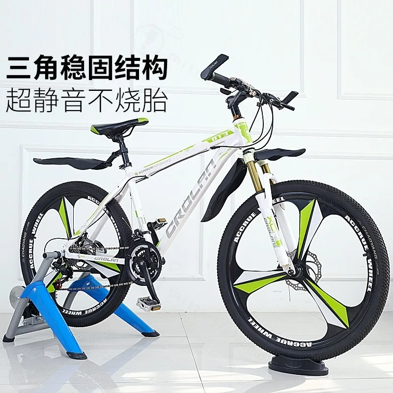 Silent Fluid Resistance Bike Trainer Stand, Wireless Indoor Fitness Cycling Training Rack for Mountain Bicycle Home Workout