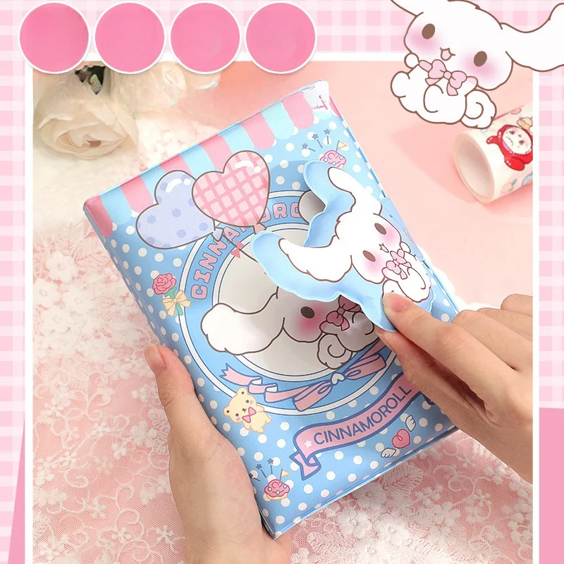 Sanrio Hello Kitty Convenience Book Mymelody Kuromi Cinnamoroll Note Book Cute Paste Notepad Student  Magnetic Buckle Book