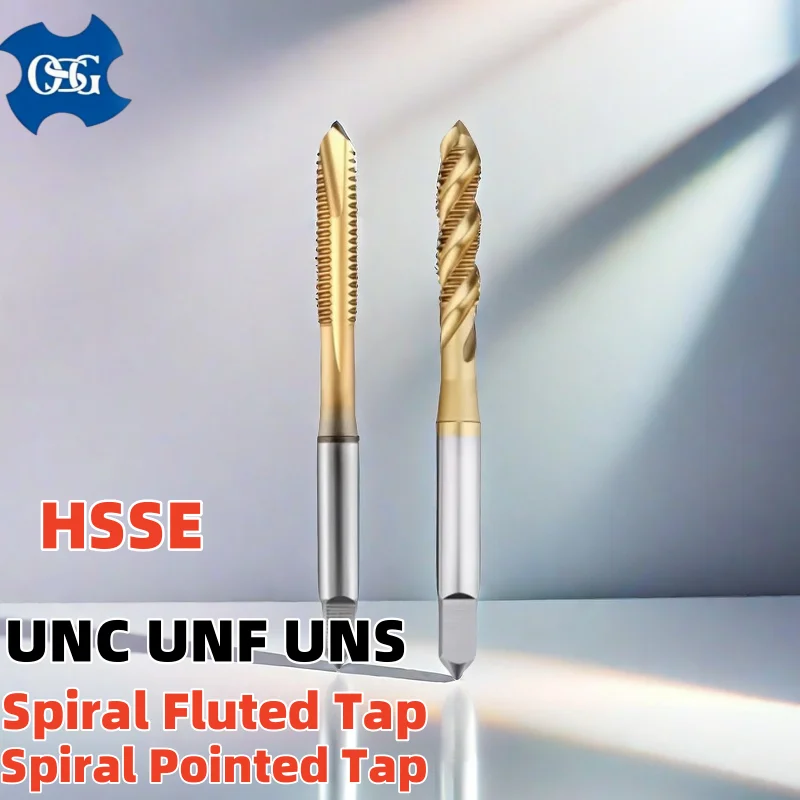 1PCS Japan Original OSG Tin-Coating JIS Standard Spiral Fluted Tap /Spiral Fluted Pointed UNF UNS UNEF 3/16 1/4