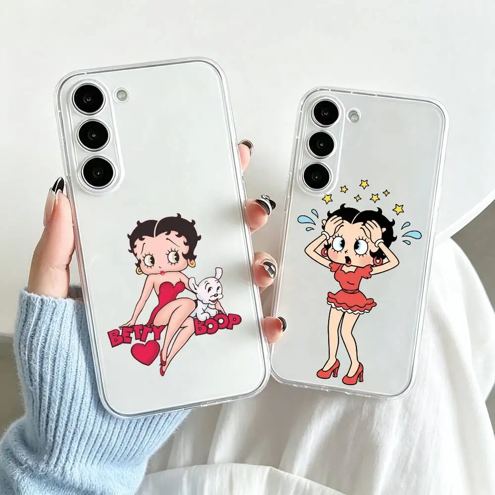 B-Betty Boop Cute  Phone Case For SamsungA10,12,20,21S,30,31,40,50,51,52,70,71 Transparent Cover Gift