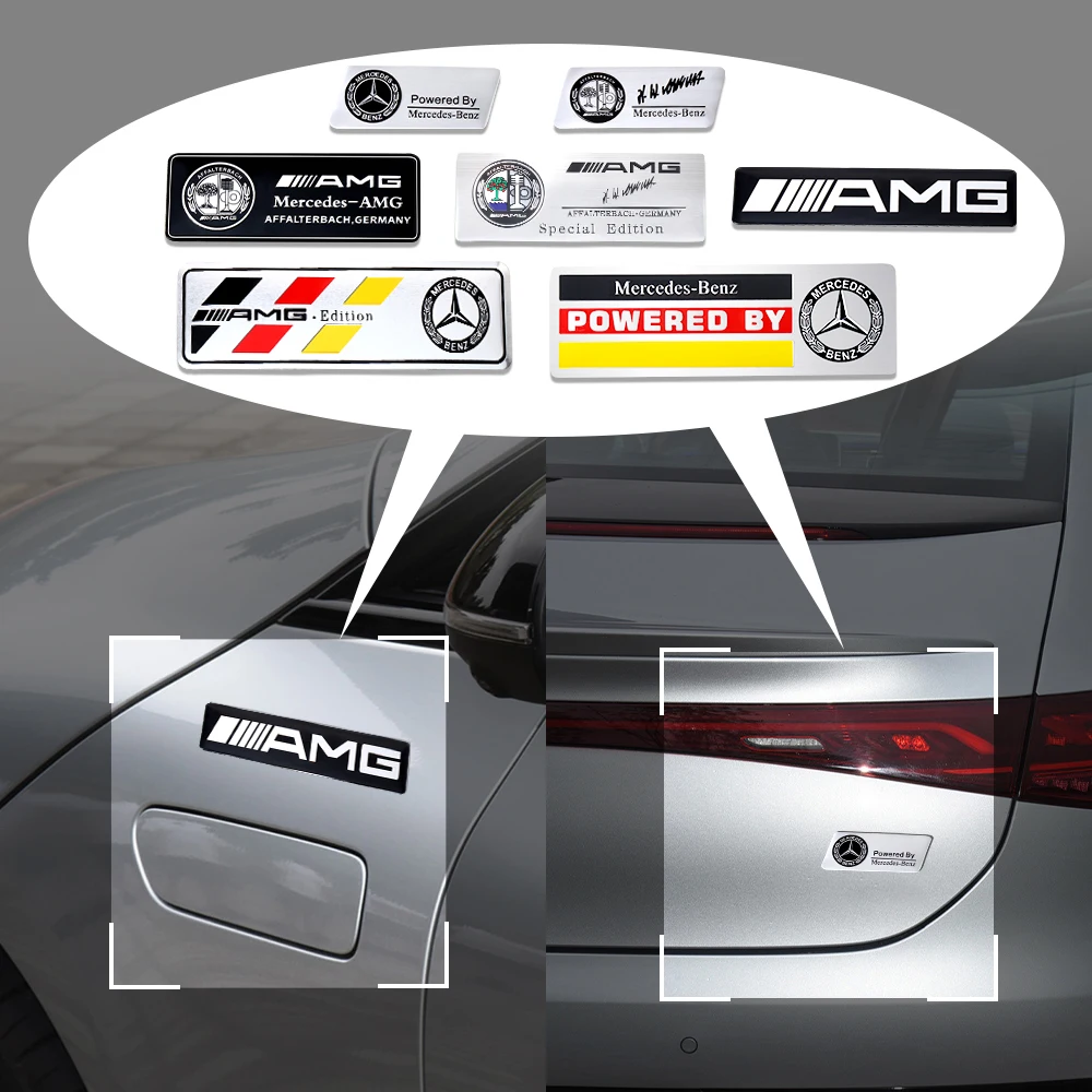 Autocollant de coffre arrière de garde-boue latéral de voiture, 1/2 pièces, pour Mercedes Benz classe A B C R G AMG W211 W204 W210 W169 CLA CLS GLA GLK