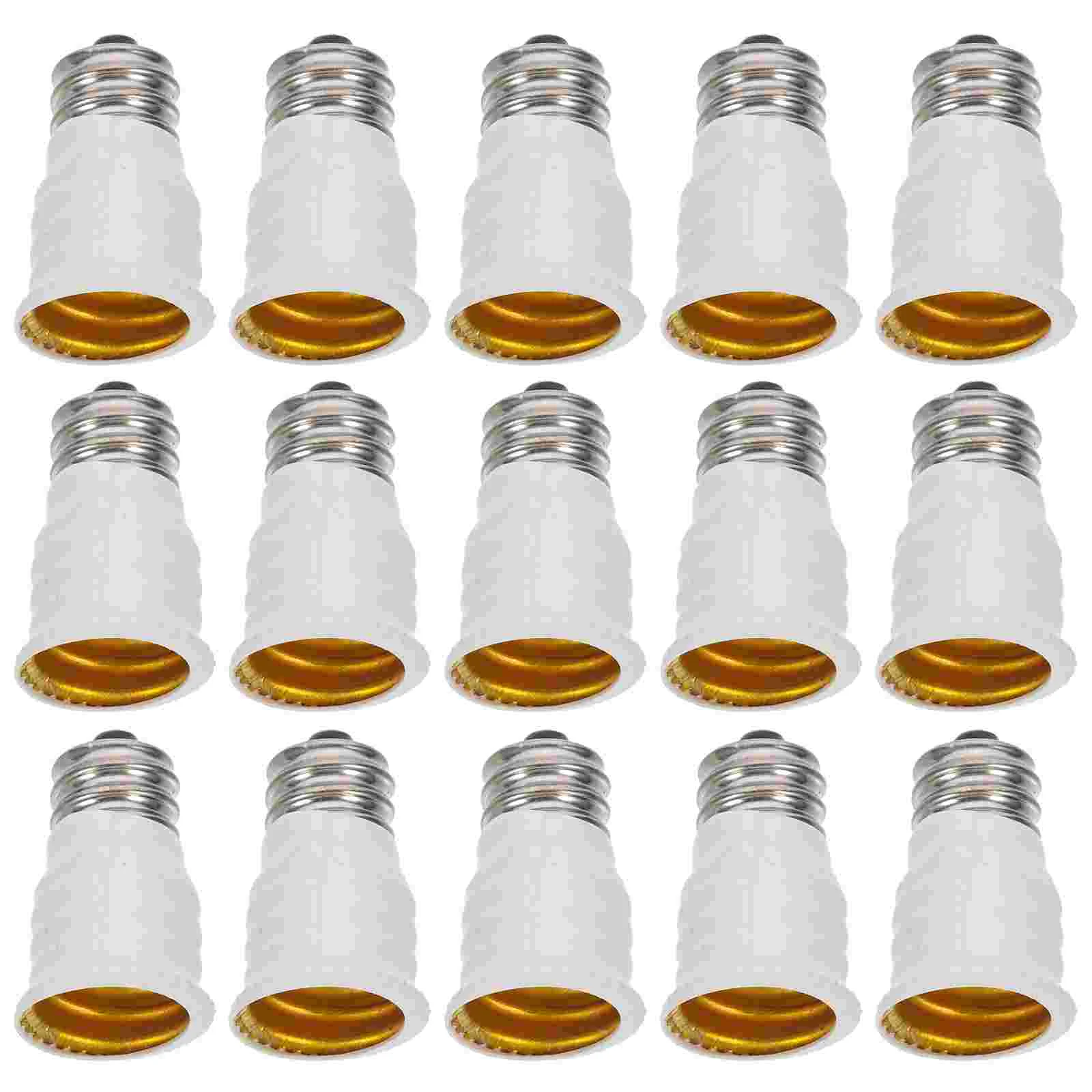 15 Pcs E12 Conversion Lamp Head Functionality Designed Bulb Adapter E14 Socket Light Transfer Abs Fixture