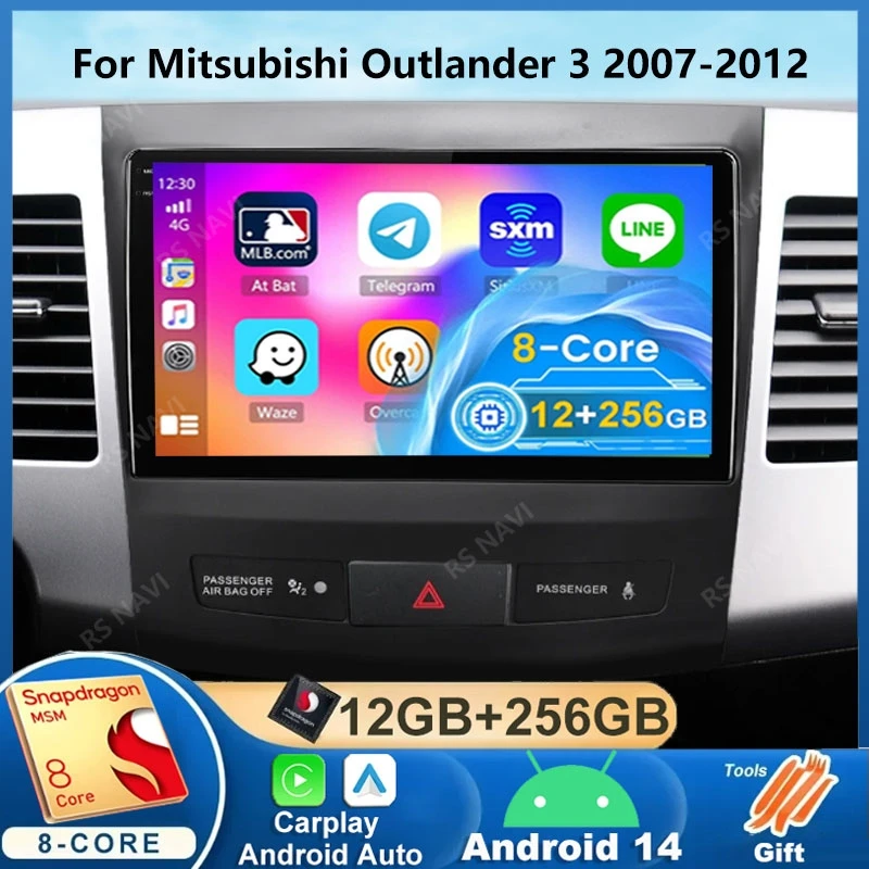 

Android 14 For Mitsubishi Outlander 3 2012-2018 Car Radio Multimedia Navigation Video Player GPS 5G WIFI BT No 2din Auto Stereo