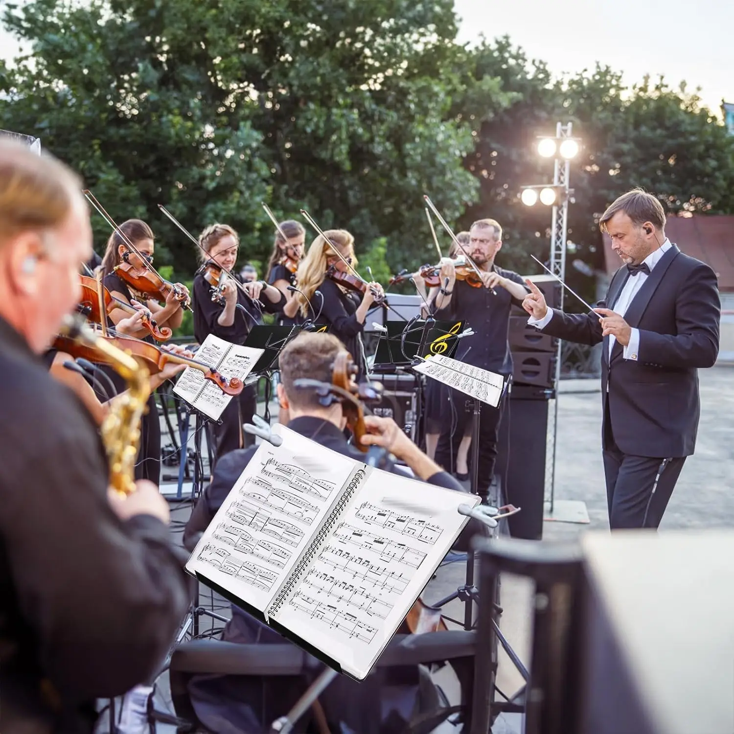 Sheet Music Binder, 60 Pages Sheet Music Binder, Fits 8.5 x 11.5 Inch Letter Size/A4, Music Storage Folder