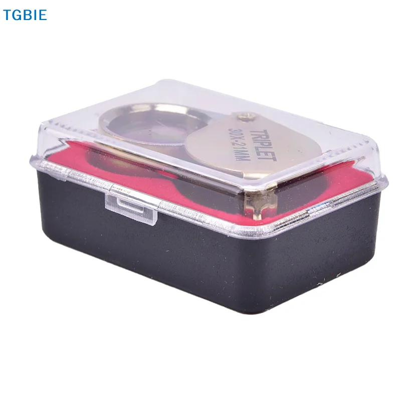 [TL]30x 30x21mm Magnifier Jewelers Gold Eye Tool Jewellery Folding Loupe Glass