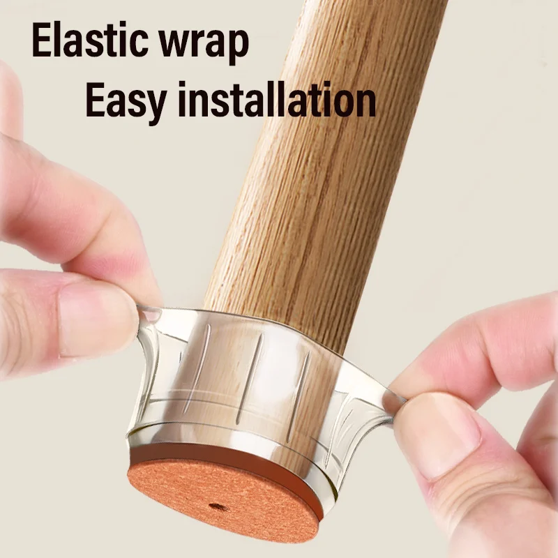 Thicked Chair Leg Floor Protector Silicone Anti-Slip Furniture Pads Wear-resistant Table Leg Cover Scratch-proof Floor Protector