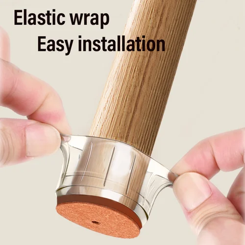 Imagen 2 del producto Protector de suelo para patas de silla gruesa, almohadillas antideslizantes de silicona para muebles, cubierta para patas de mesa resistente al desgaste, Protector de suelo a prueba de arañazos