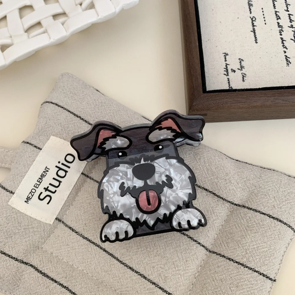 

Lovely Acrylic Cartoon Dog Hair Claw Korean Style Cute Hair Clip Creative Puppy Small Shark Clip Hair Accessories