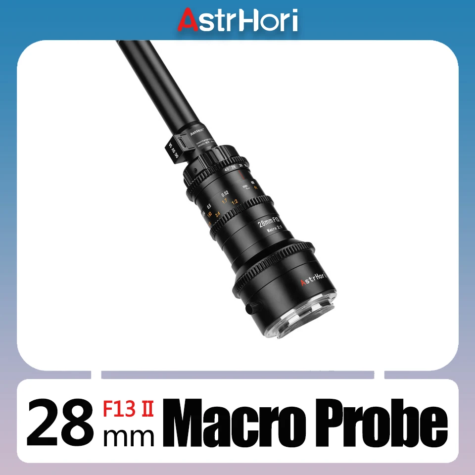 

AstrHori Full Frame 28mm F13 II Macro 2X Manual Focus Waterproof Probe Lens LED Light for Canon RF Nikon Z Sony E Canon EF(DSLR)