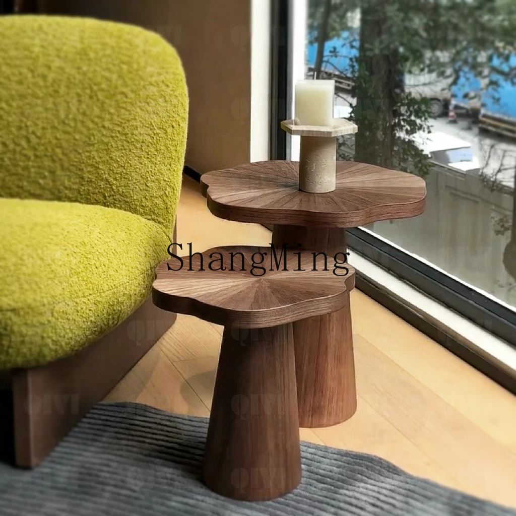 

CLhigh-end living room bedroom small apartment wabi sand wind sofa round few