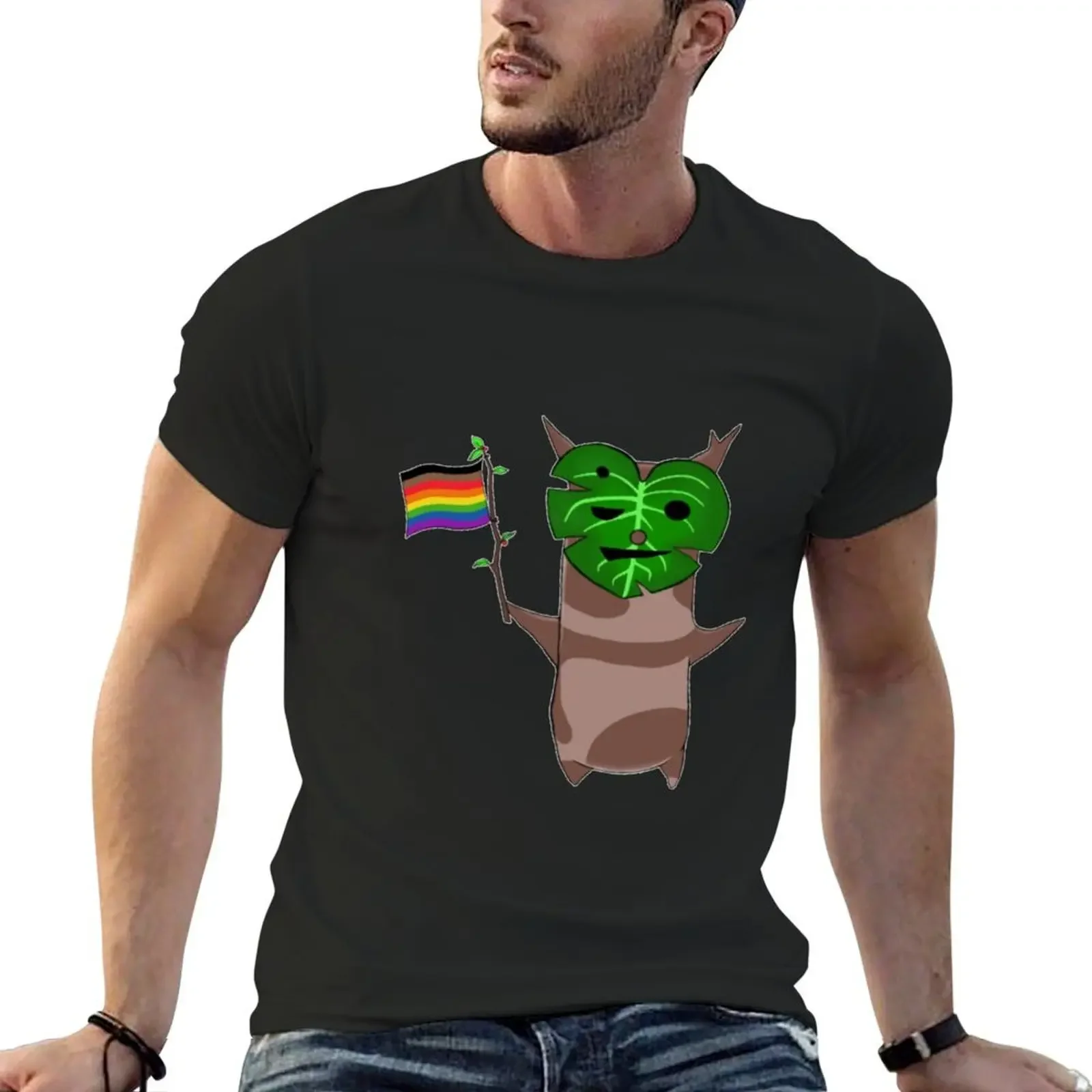 

BOTW Korok Rainbow Pride Flag T-Shirt boys whites man clothes oversized plain designer t shirt men