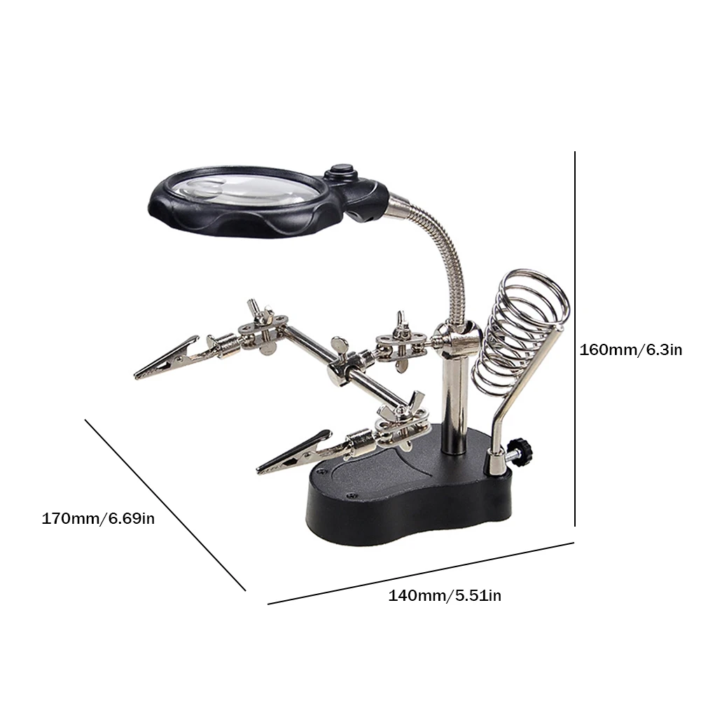 Loupe de soudage à clip auxiliaire, lumière LED multifonction, Lentille d'aide, Outils de réparation, Non ald pour l'entretien, l'inspection