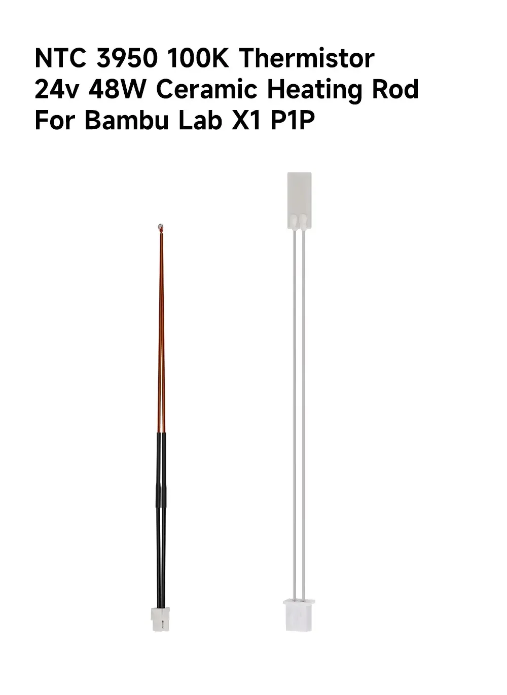 Thermistor For Bambu Lab p1p p1s / x1 x1c Heating Tube Ceramic Cartridge For Bambulab Hotend Heater Thermistor 3D Printer