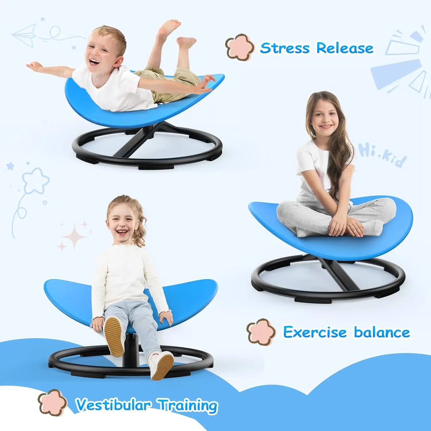 

Retroaudio Sensory Spinning Chair For Autistic Kids Sensory Swivel Chairs For Kids Sit And Spin Toys For Toddlers 3+ Enhancing