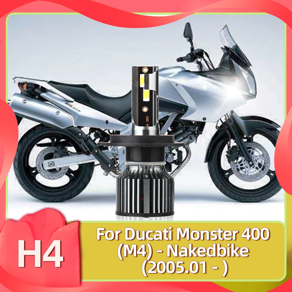 H4 LED Motorcycle Headlight 7500LM CSP Hi Lo For Ducati Monster 400 (M4) 2005 2006 2007 2008 2009 2010 2011 2012 2013 2014 -2023