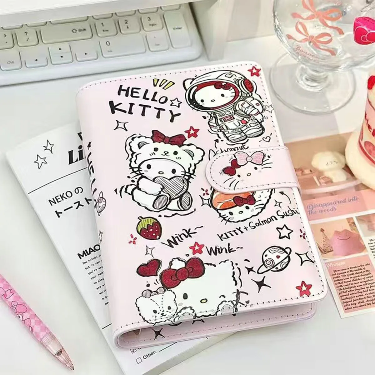

Sanrio Hello Kitty A6 Binder Photocard Holder PU Photo Album Photocards Collect Book Card Storage Book