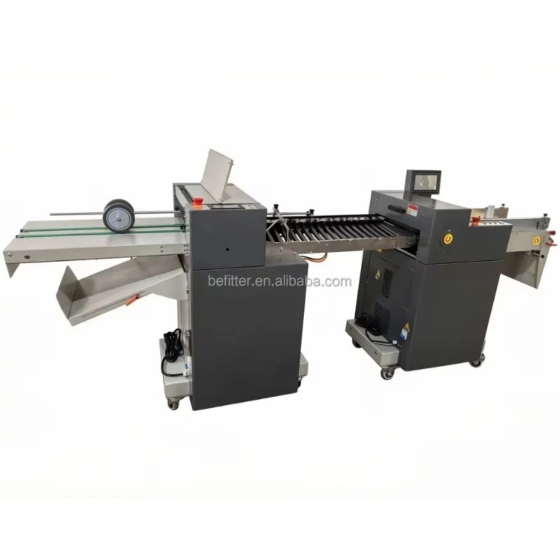 High Accuracy 380*920mm Thick Paper Skew Roller Guiding Automatic Digital Paper Creasing And Folding Machine