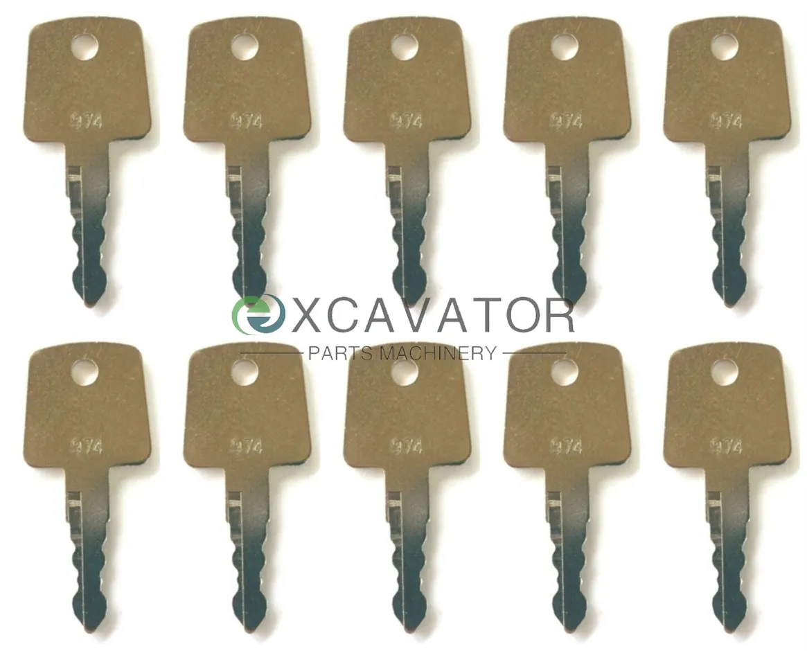 10pc Sakai Roller Ignition Keys Heavy Equipment Asphalt Roller Key 974