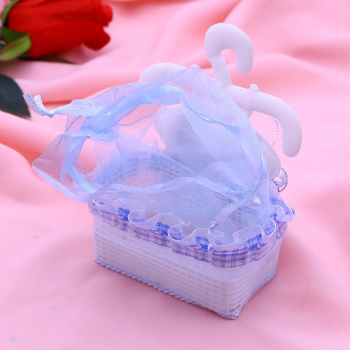

12pcs Candy Wedding Birthday Gift Drawstring Fabric Organza Bags for Kids Baby Shower Favor Bags Party Supplies