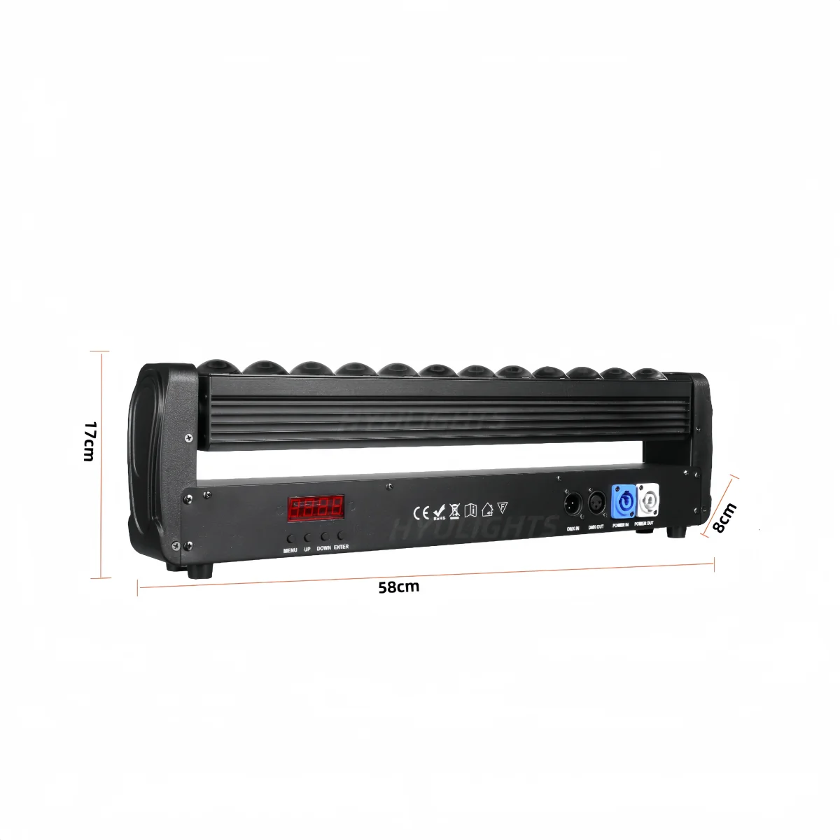 2PCS 200W 2-seitiger Beam-Vorhang & Strobe 360 ° Unendlich Rotierender LED Moving Head DJ Bar Bühneneffekt-Licht – Detail 3