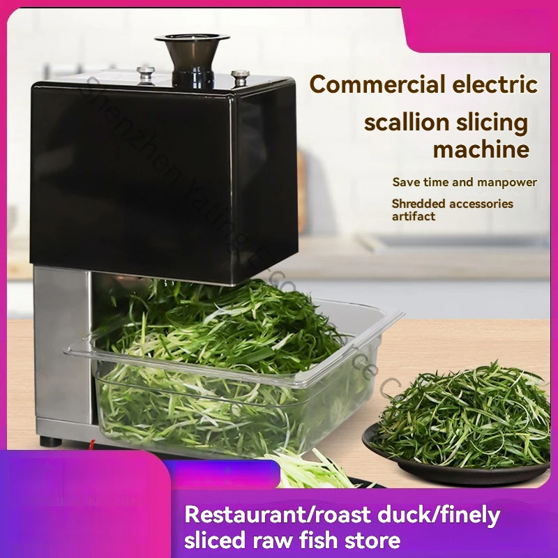 Green Onion Shredding Machine Commercial Electric Roast Duck Shop Celery Garlic Seedlings Pepper Multifunctional Artifact