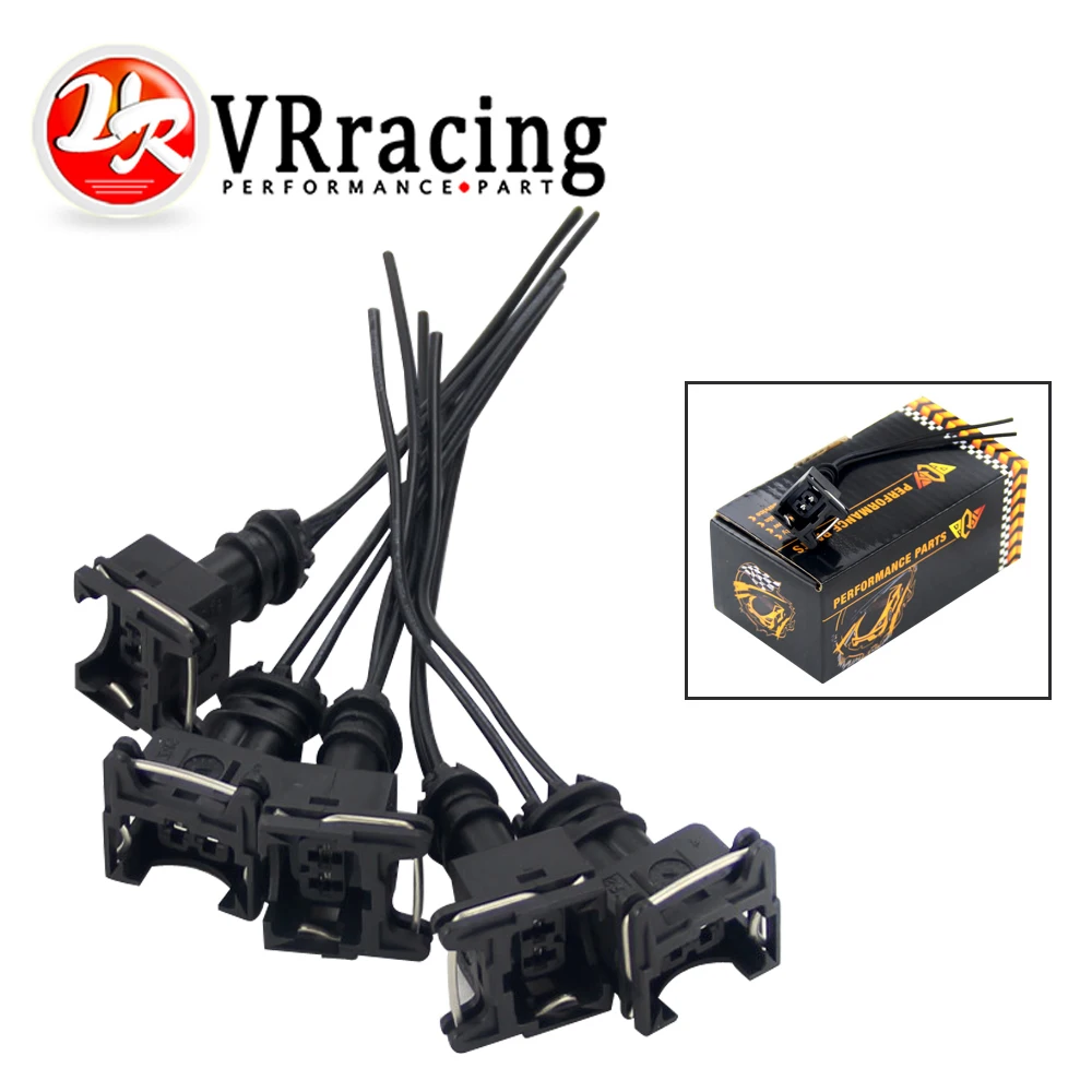 VR - 5PCS /SET INJECTOR DYNAMICS EV1 Pigtail Clip Connector Fuel Injector Connectors For many cars EV1 Injector Plug FIC14