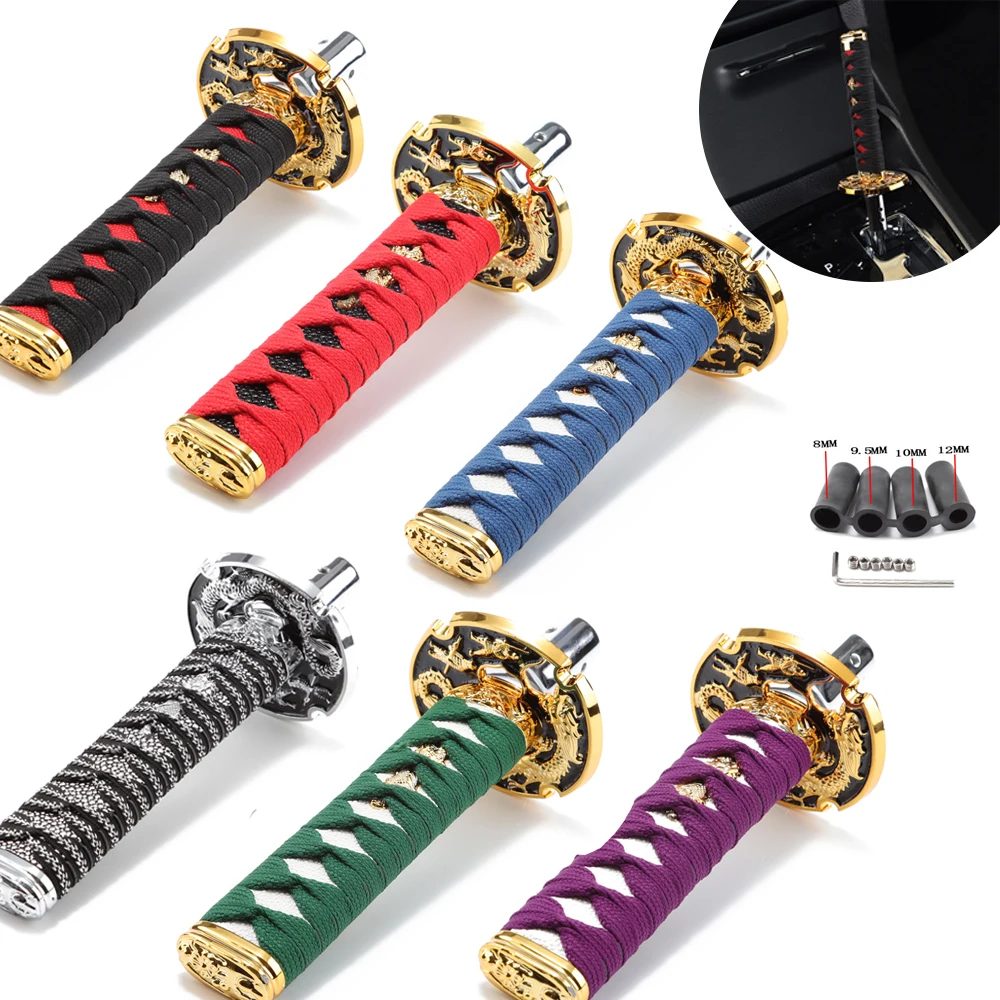 Hot Car Modified Row Stopper Universal JDM Samurai Sword Shift Knob 150mm Samurai Knife Shift Knob With Adapter