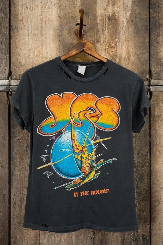Yes Band Concert Black Short Sleeve Cotton T-shirt Unisex S-5XL Men WOmen VM9104