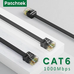 Patchtek Cat6 Flat Ethernet Cable Short UTP 32 AWG 0.1-1.5M Boot Rj45 Patch Cord Network for PC PS5/4 Xbox Network LAN Cord