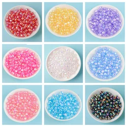 500g AB Colored Octagonal Beads Transparent Plated Earth Beads Illusionary Acrylic Scattered Beads DIY Bead Handmade Materials