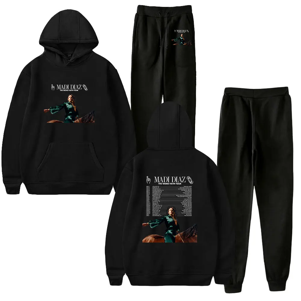 

Madi Diaz Weird Faith Tour 2024 Merch Pullover Hoodie Jogger Pants Two Piece Set Sweatshirts+Sweatpants Men Women's Set