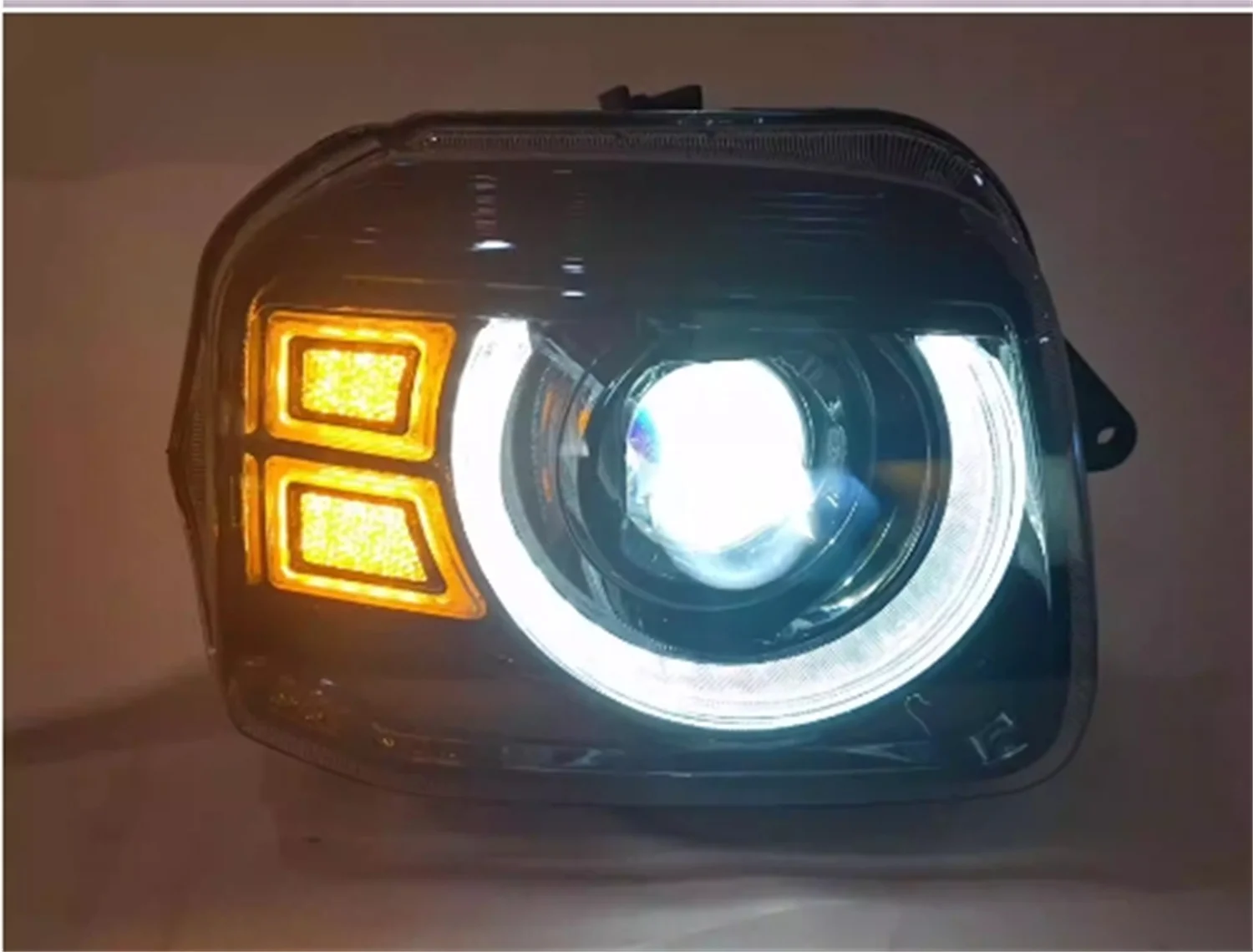 Front Headlight headlamp assembly for Suzuki Jimny 07-15 Angel eye Daytime Running DRL Turn signal