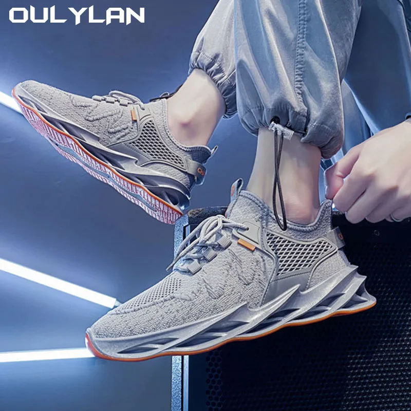 

Oulylan Lightweight Sneakers Anti-slip Outdoor Men's Sneakers Soft Sports Shoes Walking Tennis Breathable Men Running Shoes