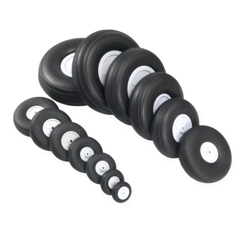 Multi-Scene Applicable 1pcs RC Airplane Rubber Tire Wheel High Elastic Shock Absorbing for Fixed-wing Landing Gear 25-127mm DIY