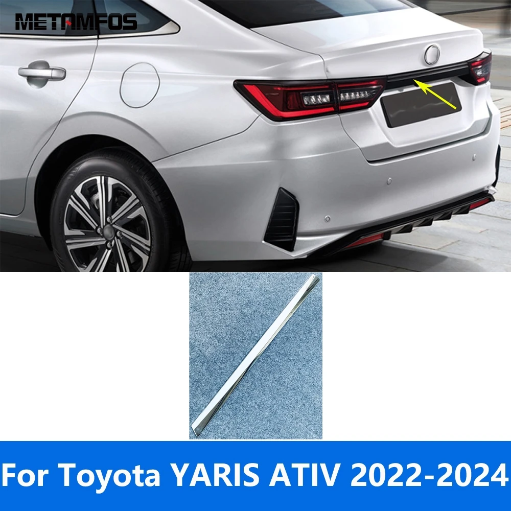 

For Toyota YARIS ATIV 2022 2023 2024 Chrome Rear Trunk Lid Tailgate Door Boot Trim Sticker Exterior Accessories Car Styling