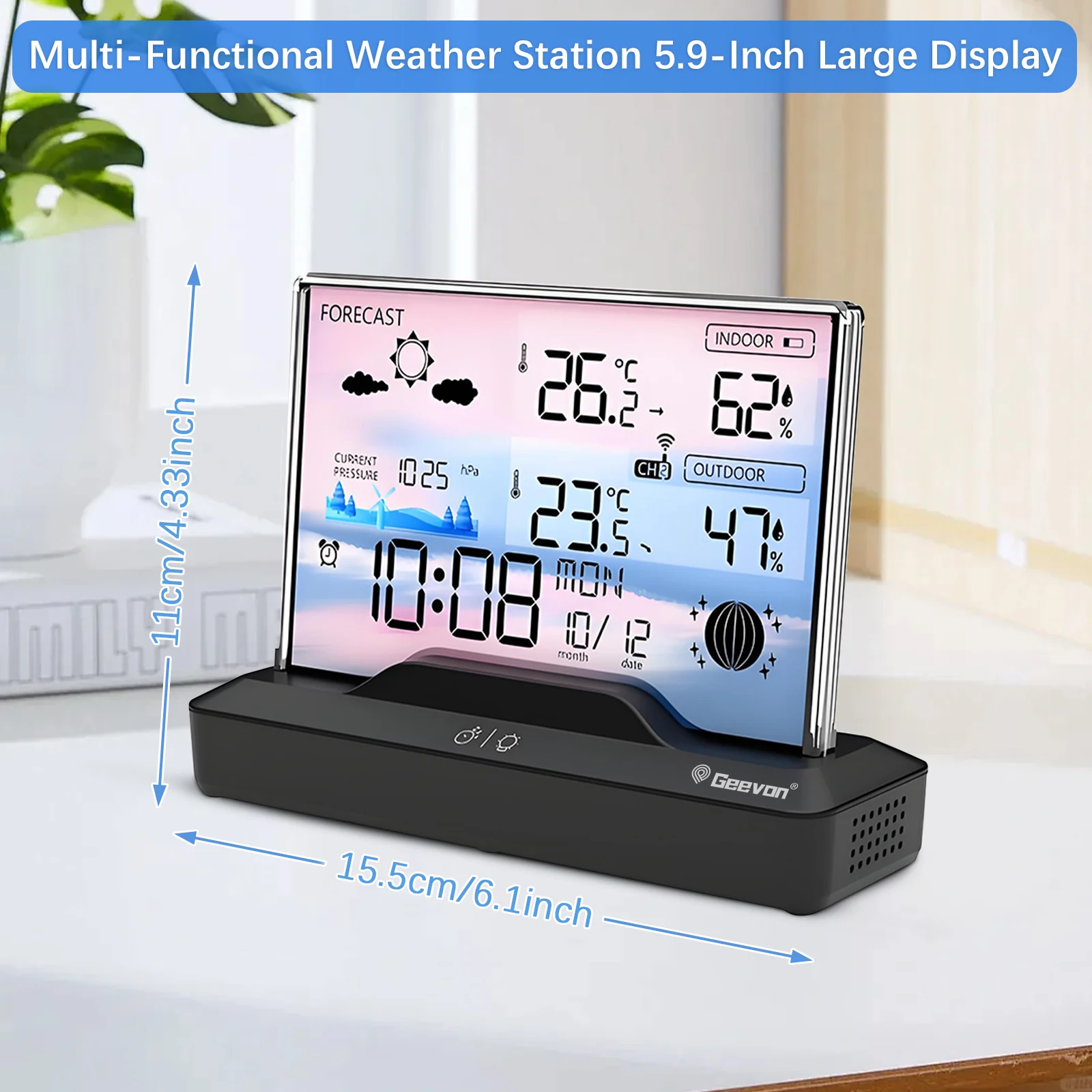 สถานีตรวจอุณหภูมิไร้สาย Geevon - Weather Station Indoor บทวิจารณ์และราคา