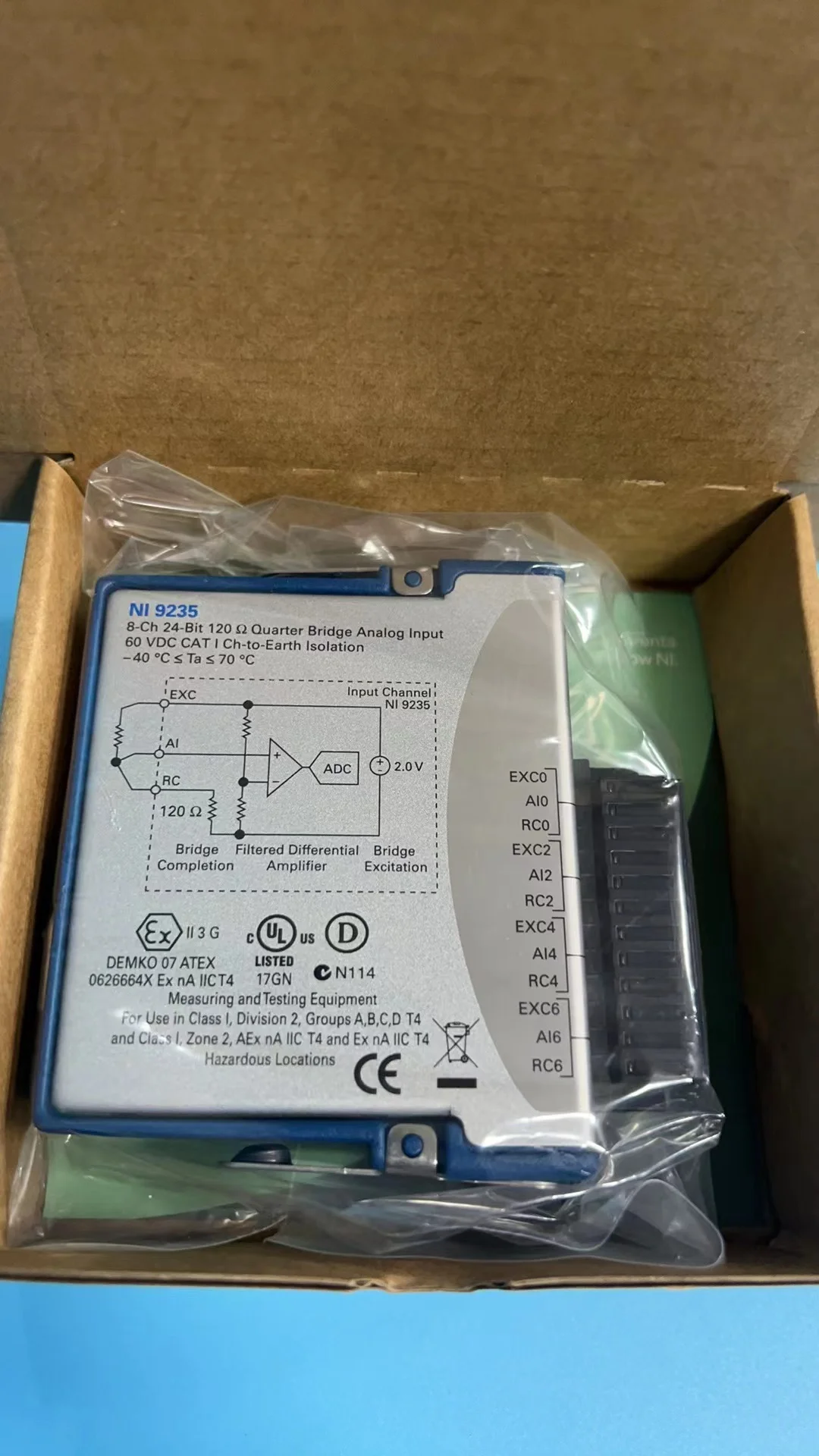 National Instruments NI-9235 10 KS/s, 24-Bit, 8 Ch Bridge/ Strain Input Module NEW