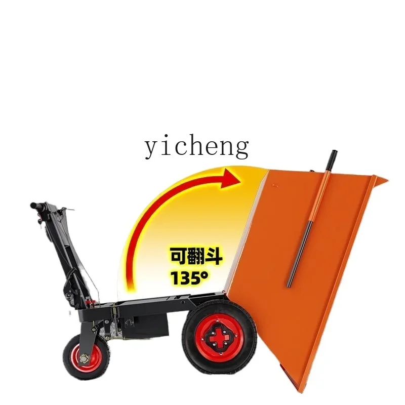 

ZK construction site electric trolley handling brick mortar feeding small three-wheeled dump truck agricultural dung truck