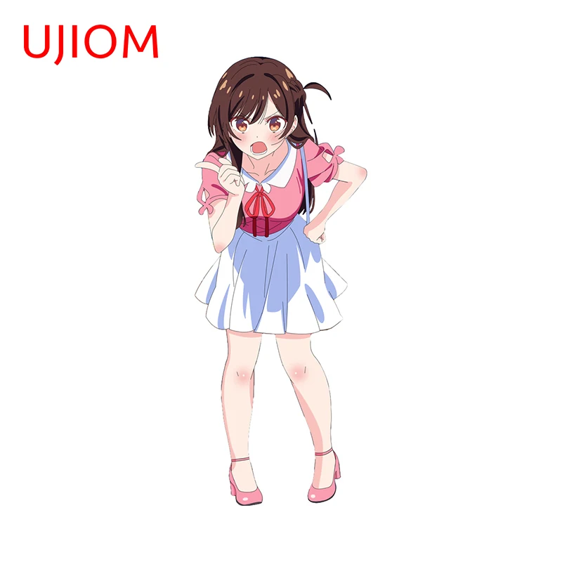 UJIOM 13cm X 5cm Pretty Chizuru Mizuhara Cartoon Smiling Wall Stickers Personality Room Decal Cute Windows Home Decor Murals