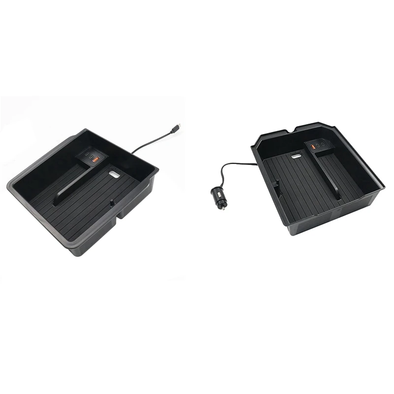 

Car Center Armrest Storage Box With Docking Station For Tesla Model 3 2024 Highland