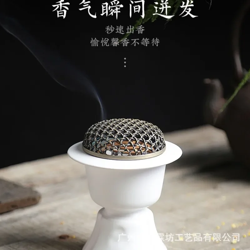 Vertical Ceramic Incense Burner High Temperature Electronic Agarwood Heater Song Style Design Home Decor Aroma Diffuser Gift