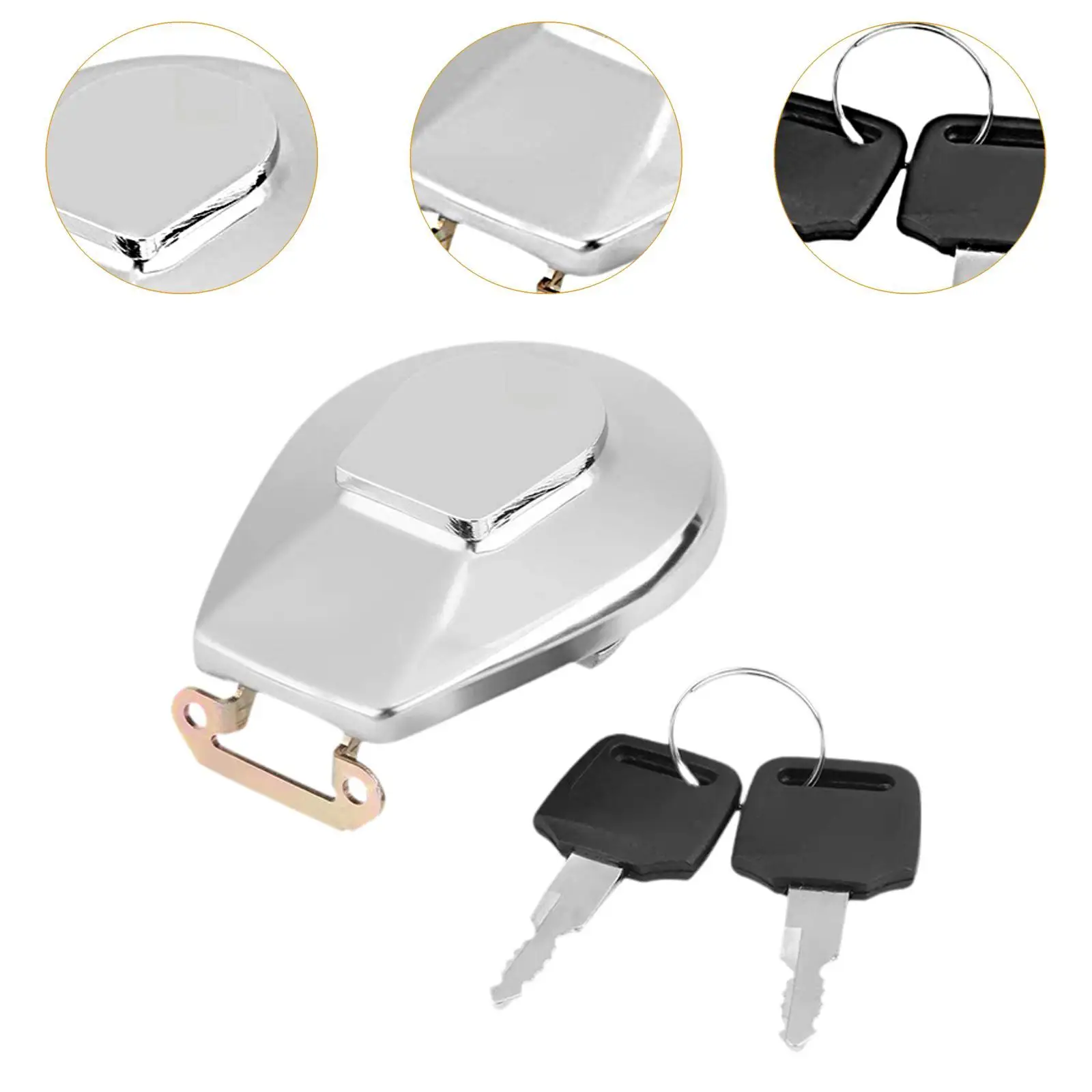 Fuel Gas Tank Locking Cap Lid Cover Keys Assembly Part Spare Component Garage