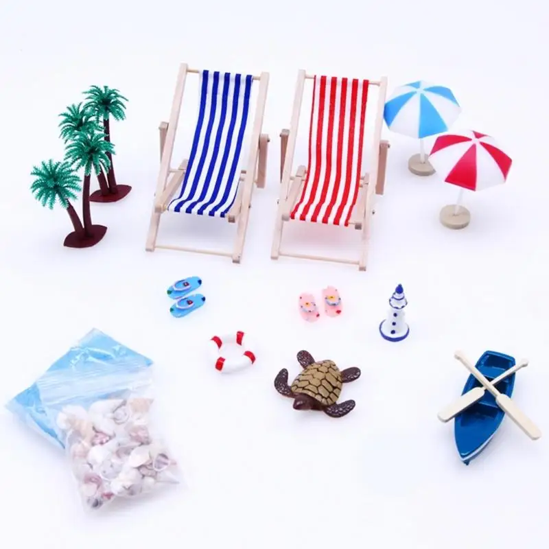 Miniature-Beach Set for Dollhouse Micro Landscaping Doll-House Beach Accessories Dropship