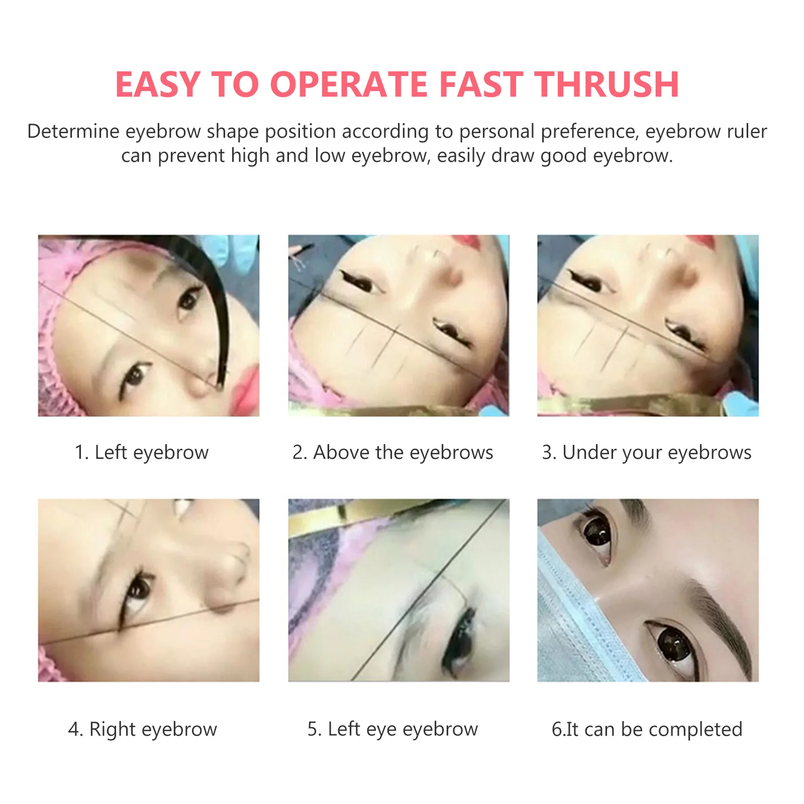 1 セット眉毛定規弓型耐腐食性正確な対称マッピングツールタトゥースレッディングフィリング用