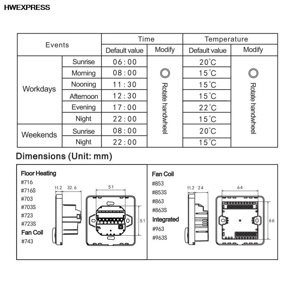 Smart Floor Heating Thermostat Tuya WiFi Warm Underfloor Regulator 3A16A 220VAC Electric/Water Gas Boiler Temperature Controller