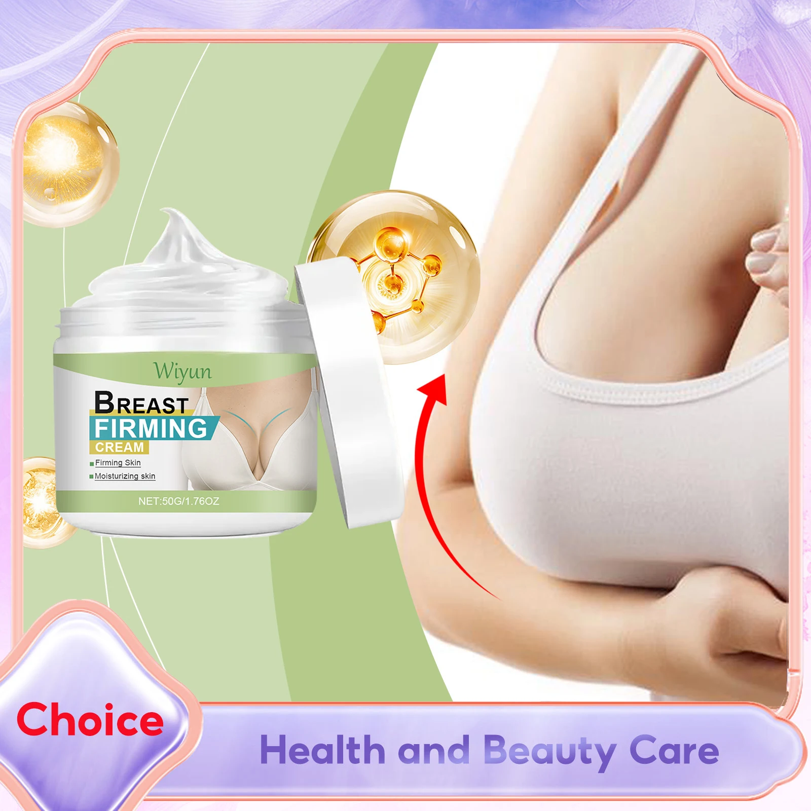 Breast Enhancement Cream Enlargement Female Chest Firming Lifting Improves Sagging Elasticity Promote Massage Bust Booster Care