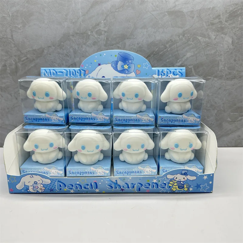 New 16pcs Stitch Cinnamoroll Mini Pencil Sharpener Kids Portable School Supplies Single Office Sharpener Cute Student Stationery