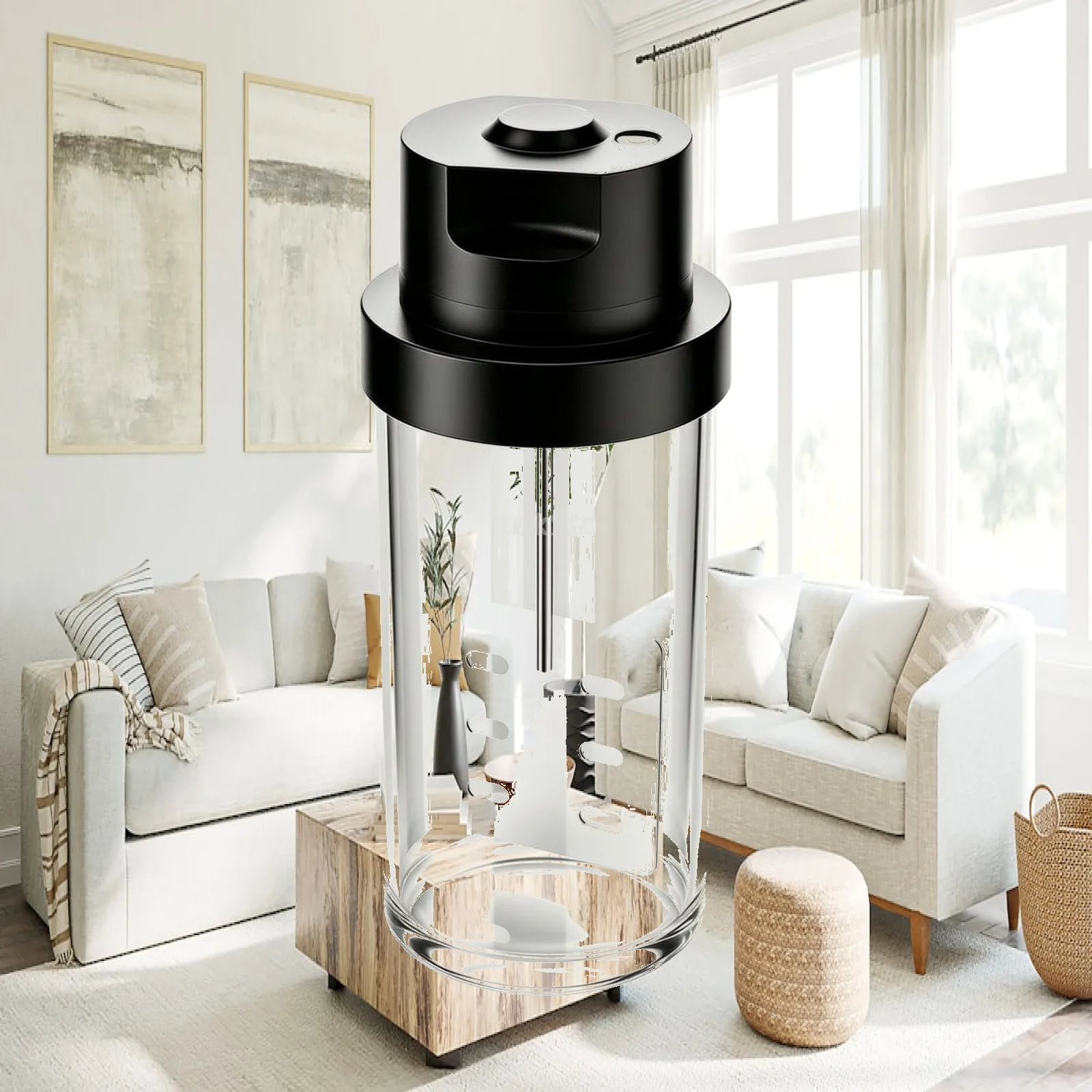 Electric Butter Churner Single-Press Butter Churner with Stainless Steel Paddle Kitchen Appliance Food-Grade Fast for Home Cooks