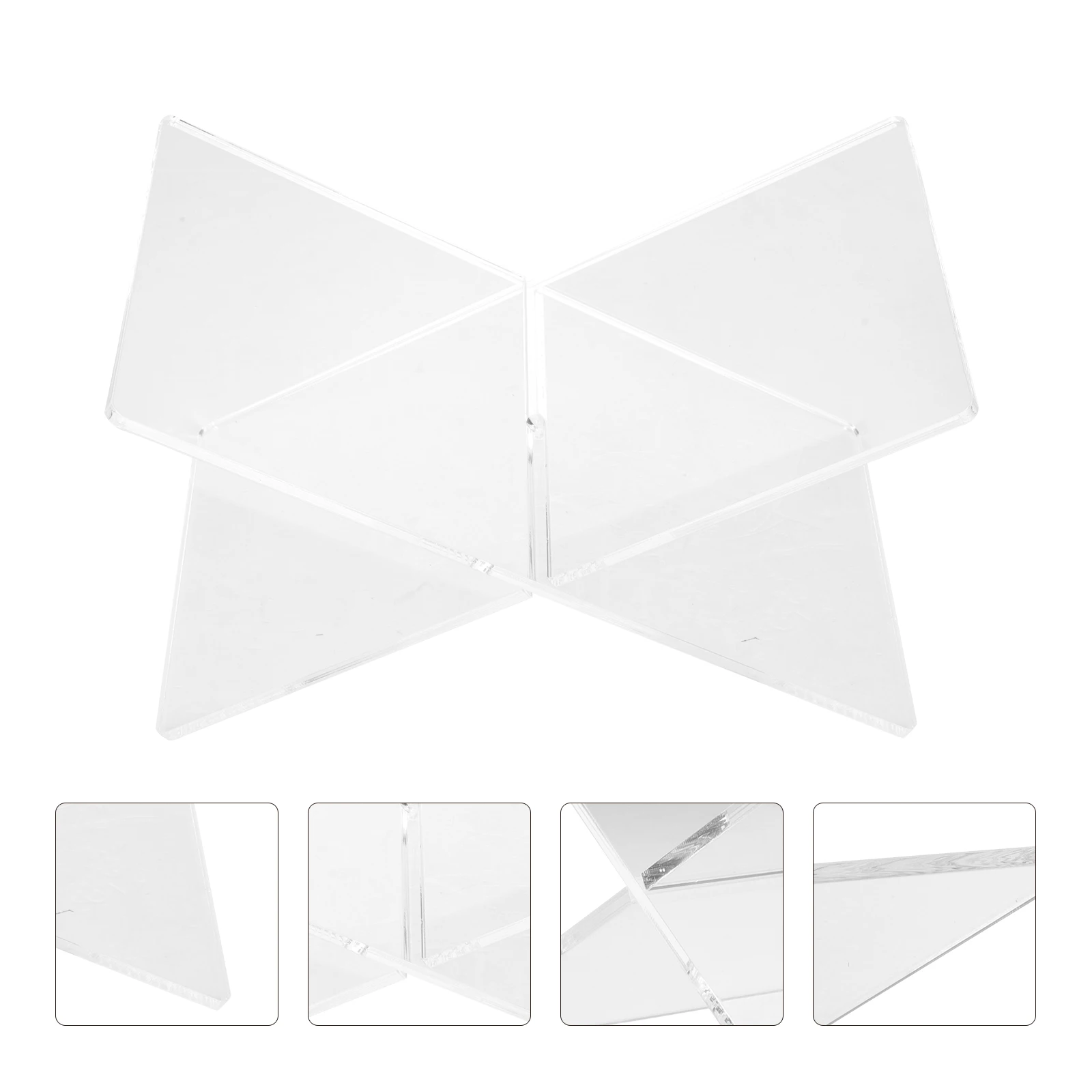 ที่วางหนังสืออะคริลิคแบบตั้งโต๊ะ รูปทรงตัว X สำหรับอ่านหนังสือ ชั้นวางหนังสืออเนกประสงค์ ที่วางนิตยสาร ชั้นวางอ่านหนังสือสำหรับใช้ในบ้าน